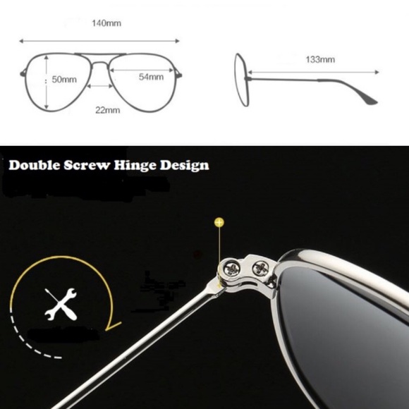 🔥Last One🔥Unisex Polarized Aviators 🕶 Blue - Picture 8 of 8